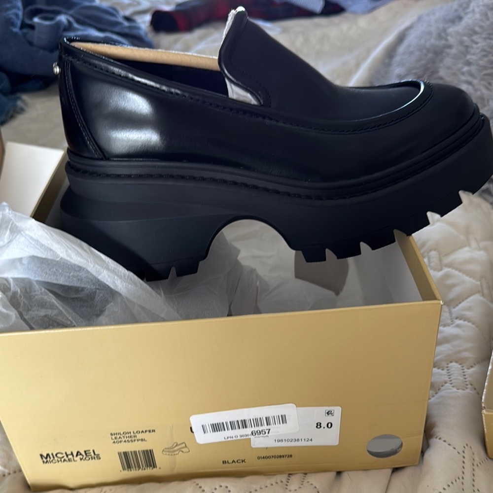 Michael Kors Black Chunky Loafers NEW